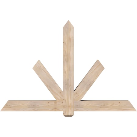 Ekena Millwork Kennewick Smooth Timber Gable Bracket, Douglas Fir, 72"W x 48"H x 5 1/2"D x 5 1/2"F, 16/12 Pitch GBW072X48X0606KEN00SDF